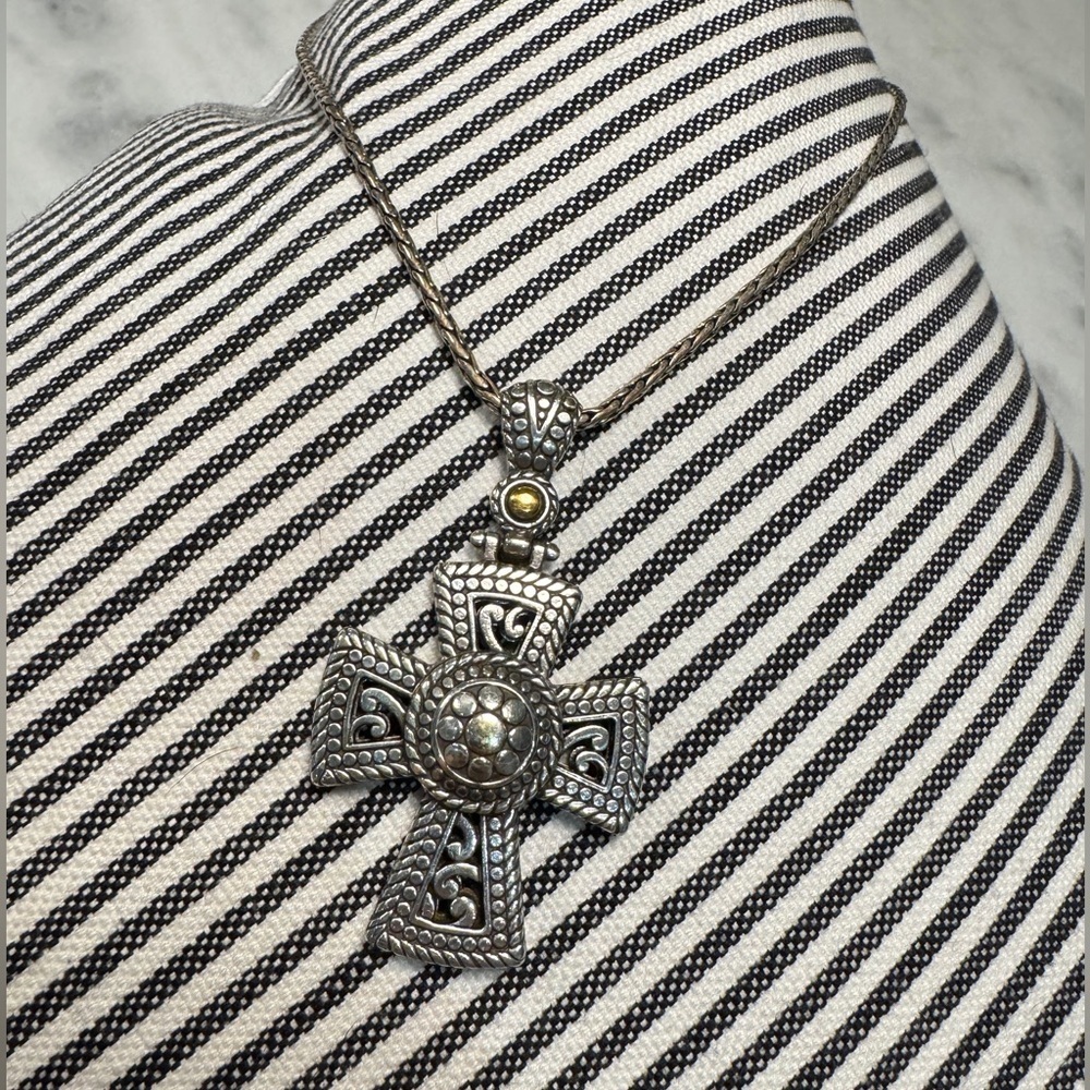 Vintage Brighton Temple Cross Necklace.
